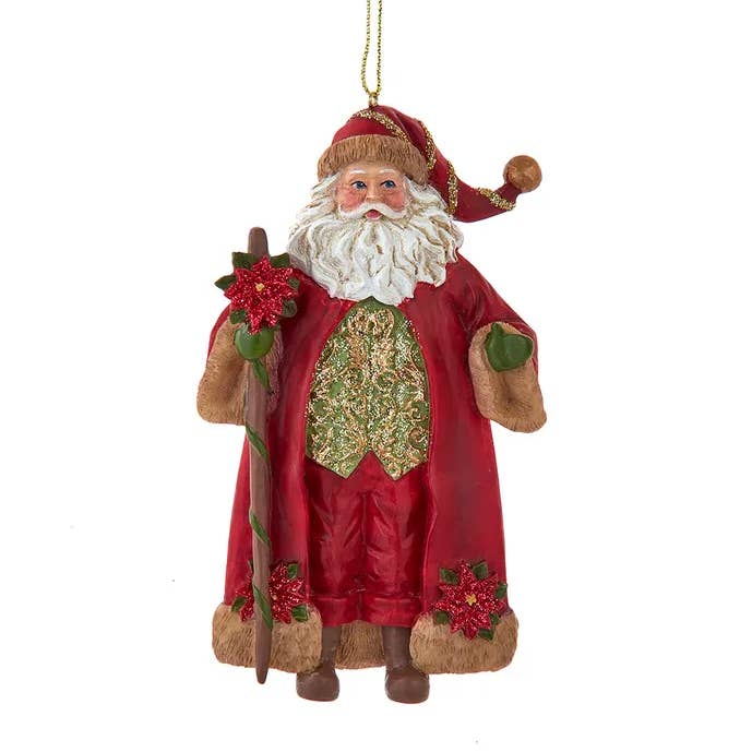 5.25" Elegant Oversized Santa Ornament for wholesale by Kurt S. Adler, Inc.