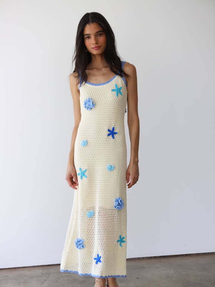 Mar Maxi - Azul Capri para venta al por mayor de Callahan Knitwear