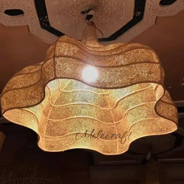 Melecraft - Wholesale Chandelier/hanging light - Handmade Rattan Wave Chandelier1