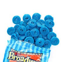 Gerrit Broadway Wheels Blue Raspberry 4.4 Pound Bag Bulk for wholesale by Long Island Candy Factory