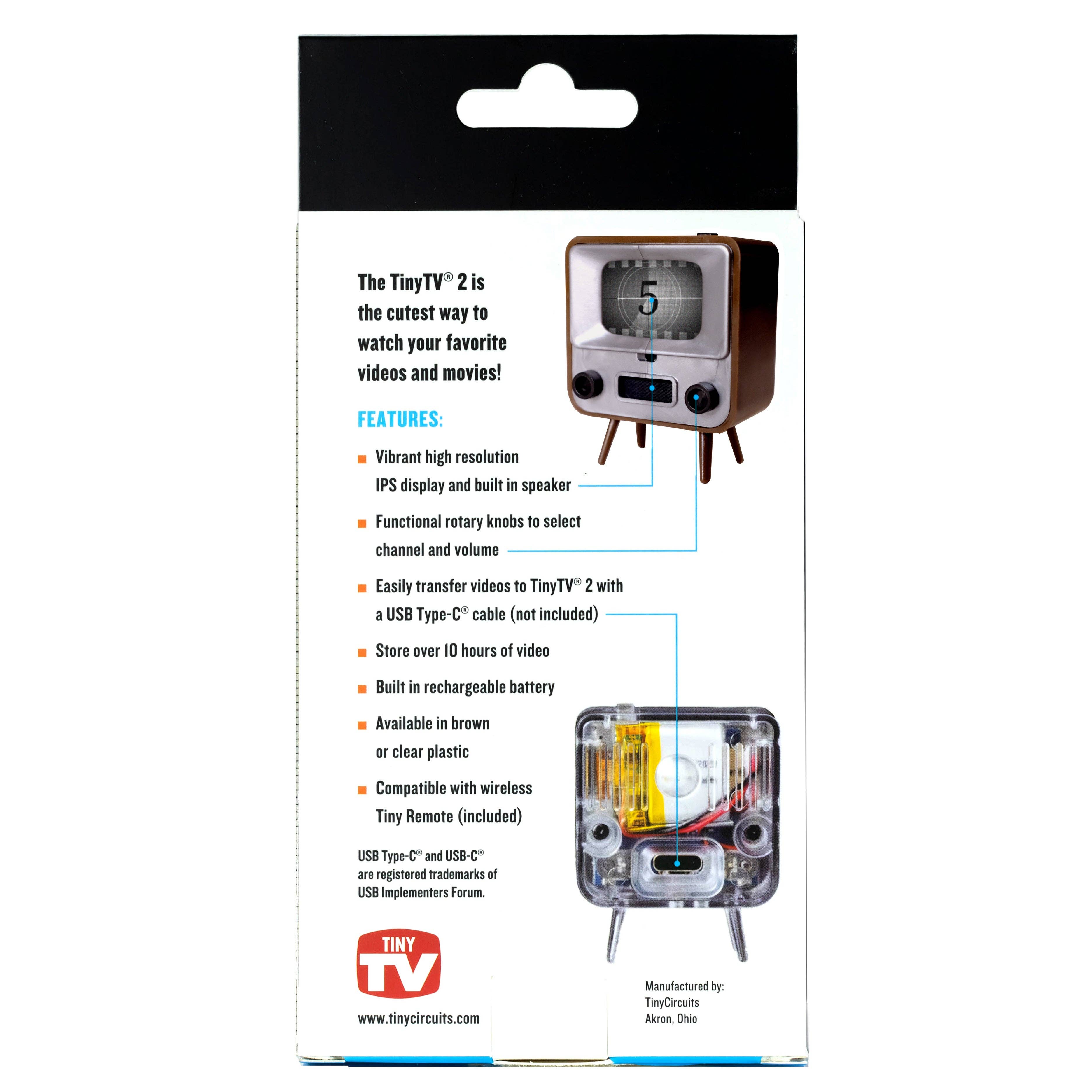 TinyCircuits - Wholesale Electronic Toy - Kids & Baby - TinyTV® 2 with Tiny Remote7