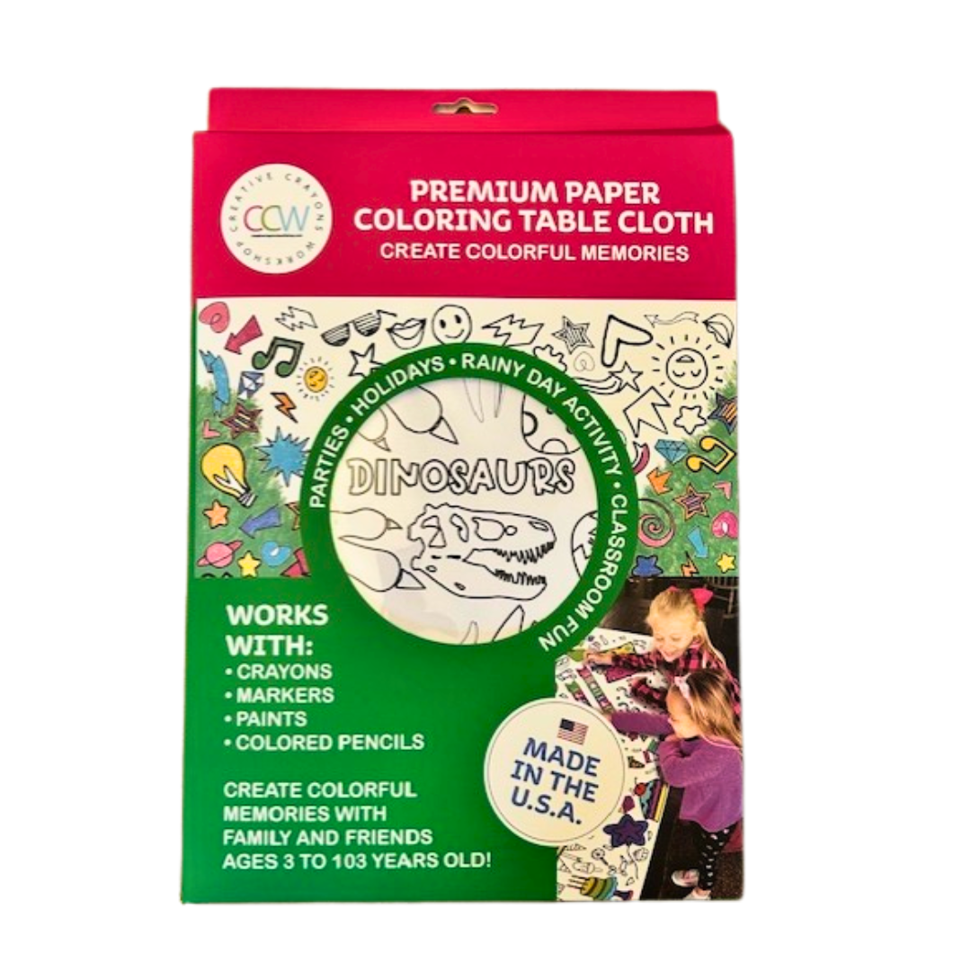 Creative Crayons Workshop - Wholesale Coloring Tablecloth - Kids & Baby - Dinosaur Coloring Tablecloth | Paper Dino Party Decor2