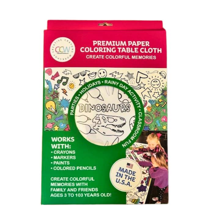 Creative Crayons Workshop - Wholesale Coloring Tablecloth - Kids & Baby - Dinosaur Coloring Tablecloth | Paper Dino Party Decor2