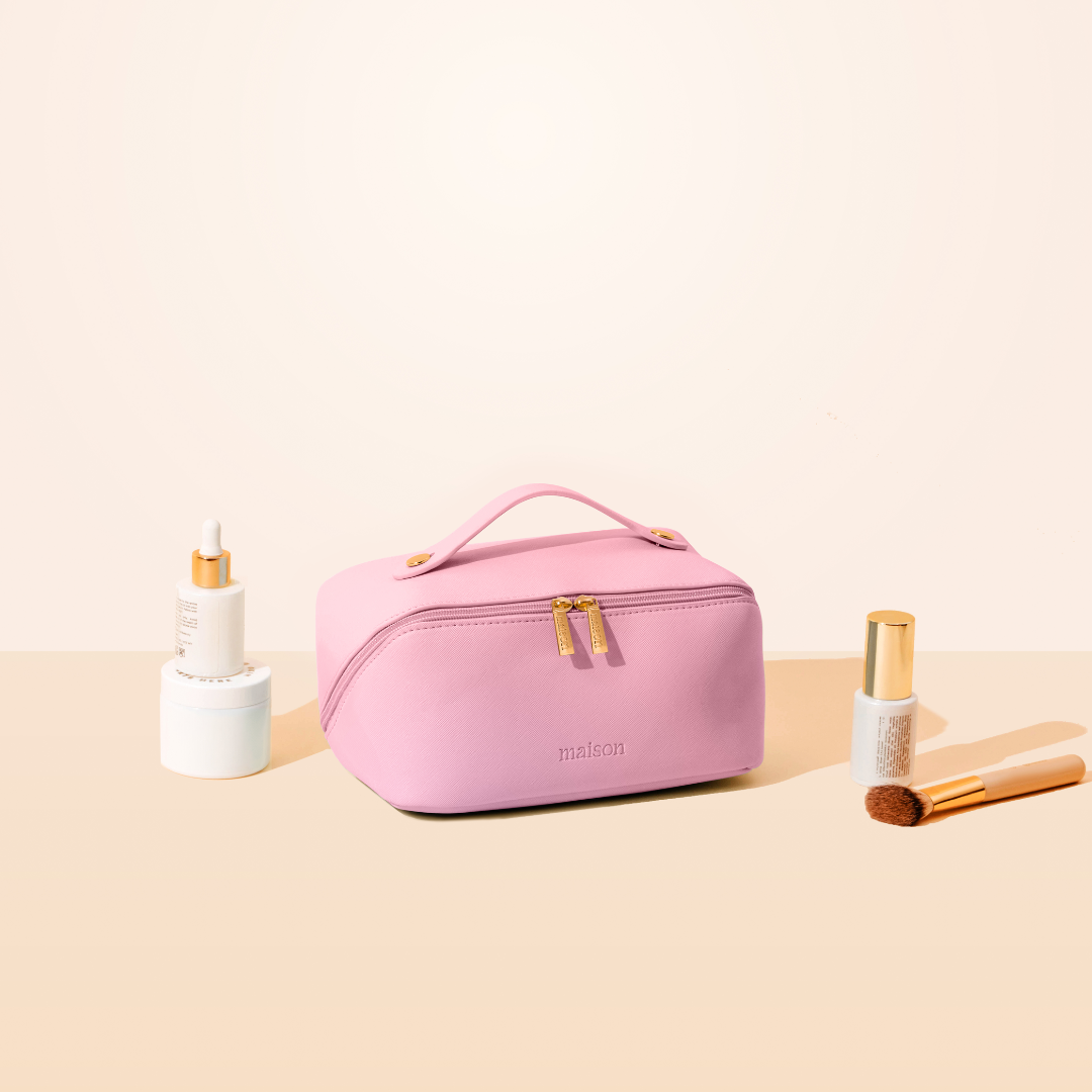 Maison Minimalist - Wholesale Makeup/Cosmetic Bag - SALY | Expandable Travel Makeup Bag26