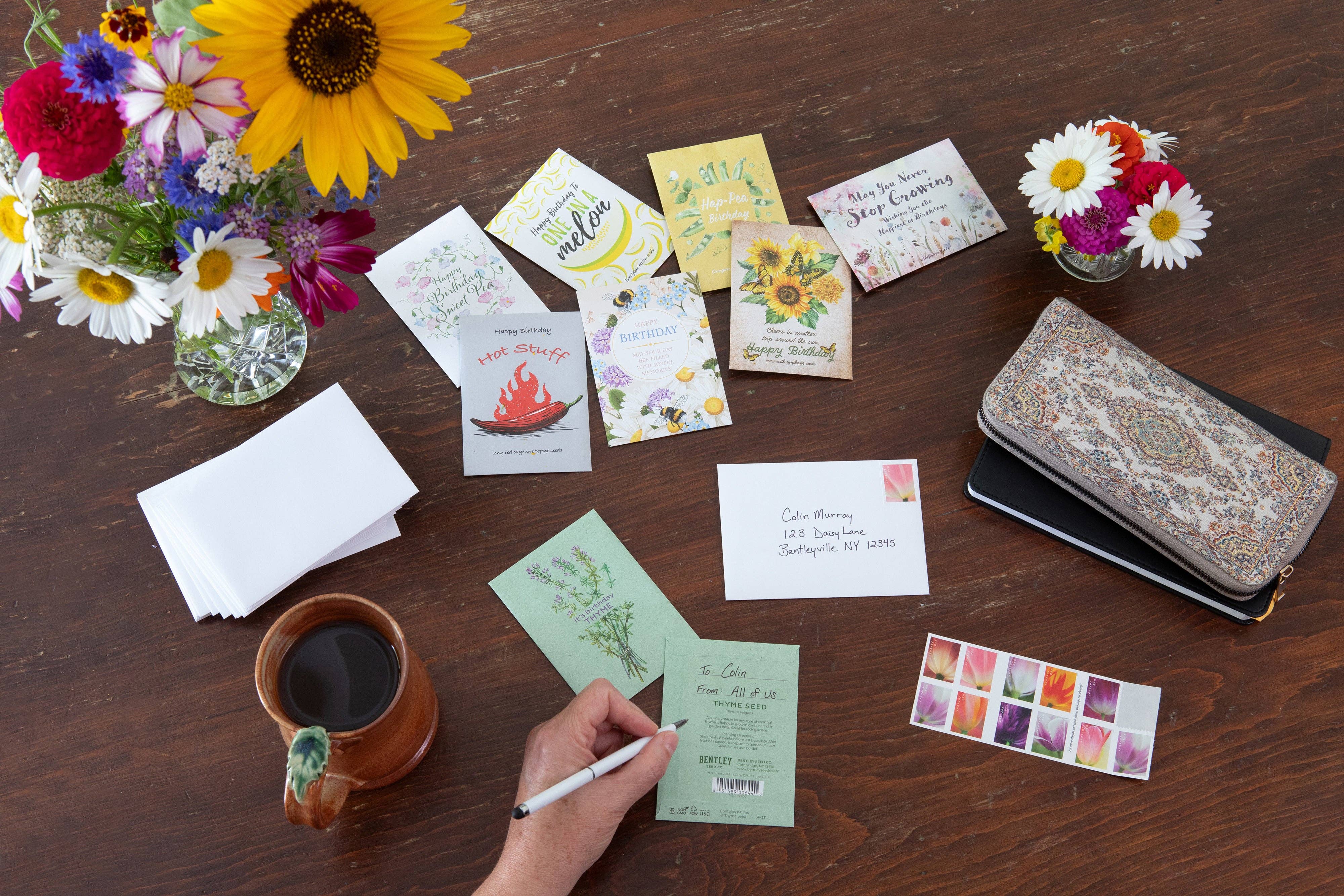 Bentley Seed Co. - Wholesale Birthday Card - Happy Birthday - Bee - Forget Me Not Seed Packets9