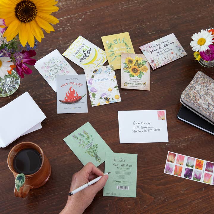 Bentley Seed Co. - Wholesale Birthday Card - Happy Birthday - Bee - Forget Me Not Seed Packets9