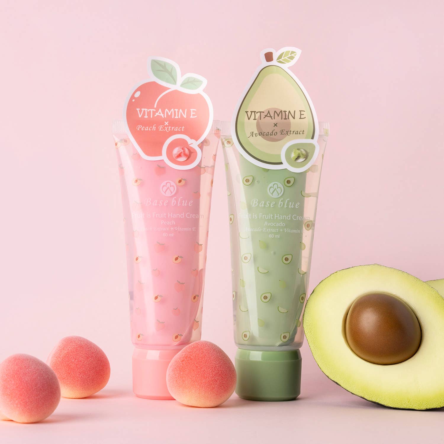 Baseblue Cosmetics - Vente Crèmes/lotions pour les mains - Crème pour les mains Fruit is Fruit - Avocado/Pêche - 60g7