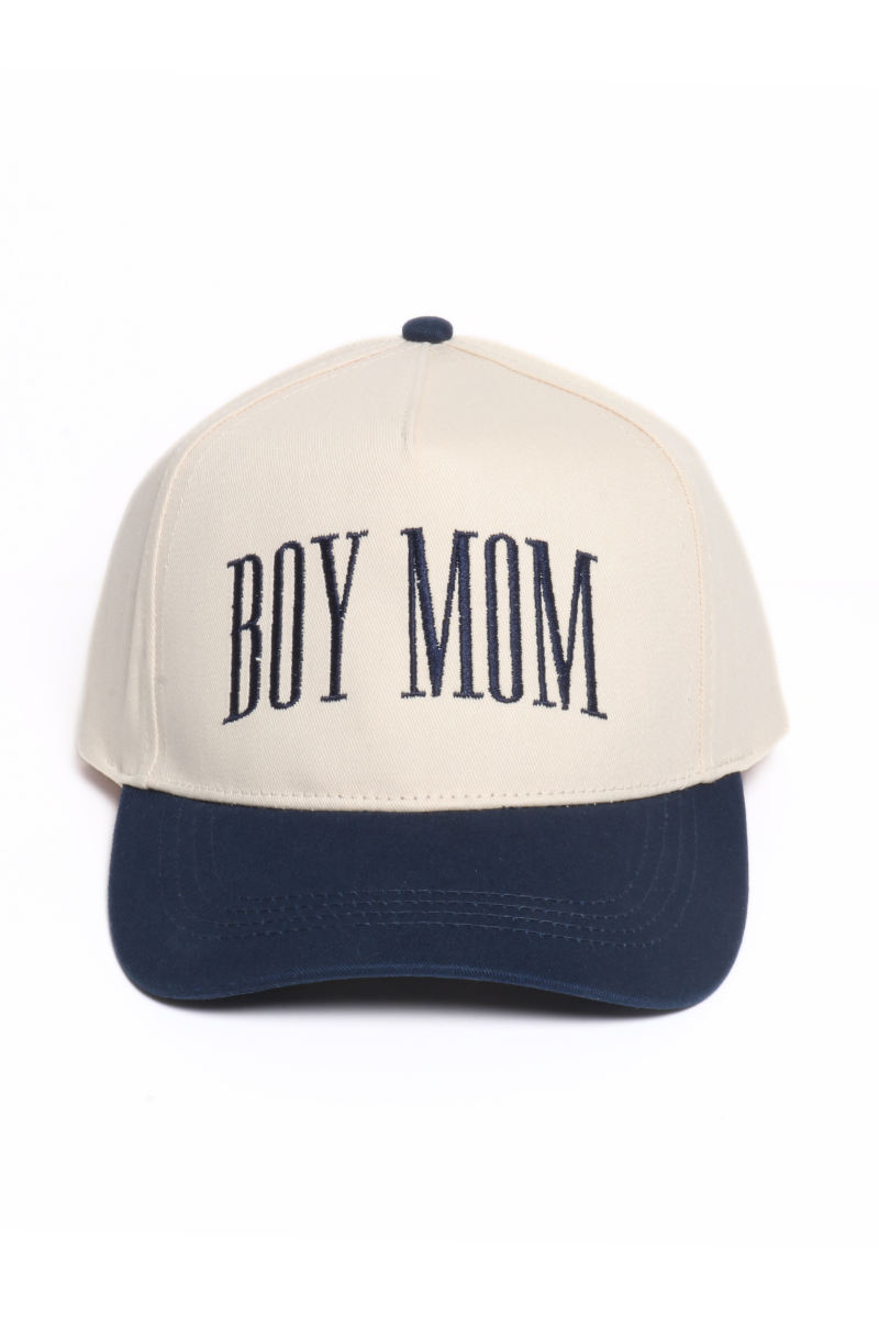 David And Young - Wholesale Baseball Cap - Women's - BOY MOM Embroidery Two Tone 5 Panel Cap2