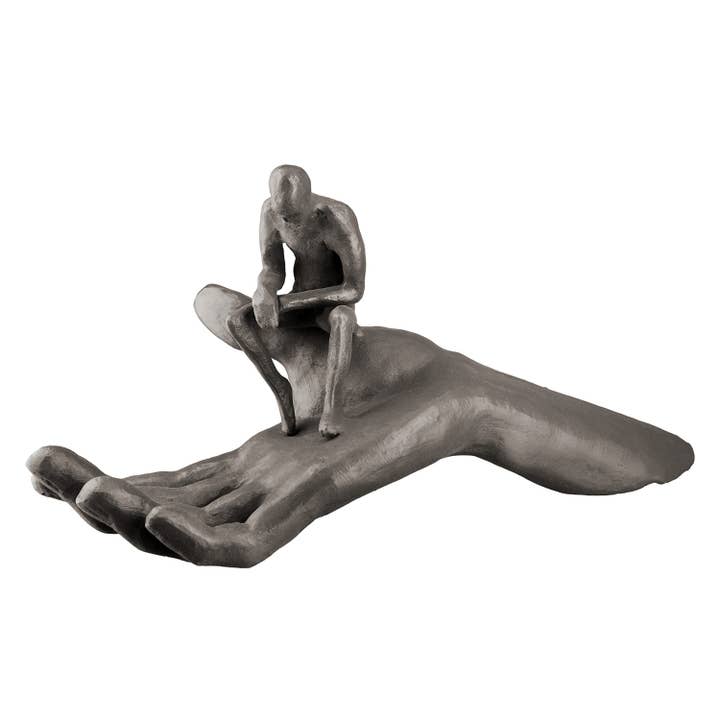 Hand Man On Hand sculpture H.12 cm for wholesale by Gilde Handwerk Macrander GmbH & Co. KG