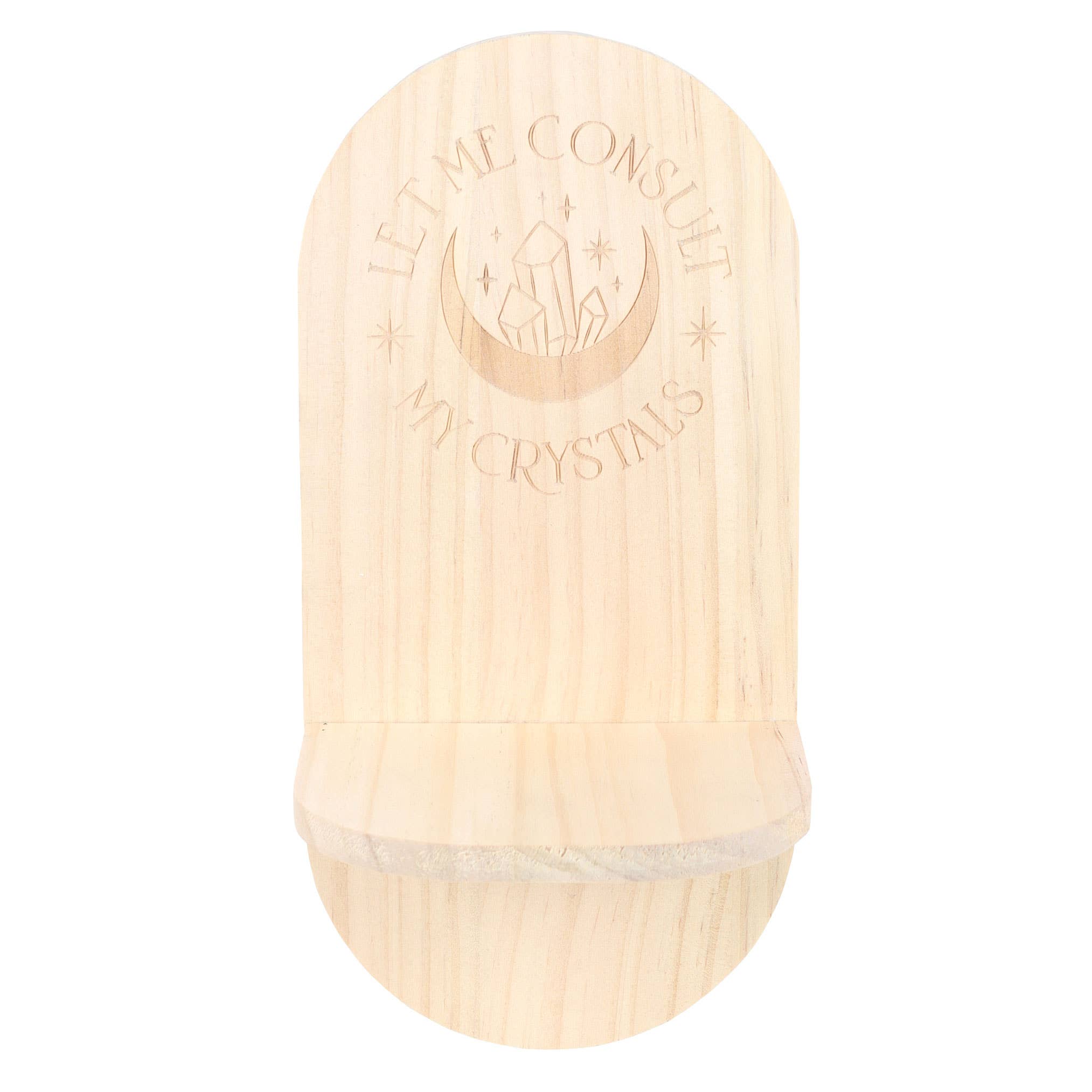 Something Different Wholesale – wholesale Wall-mounted shelf – Natural Let Me Consult My Crystals Altar Shelf1