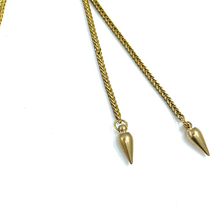 Lord Violet - Wholesale Y-Neck/Lariat Necklace - SHOOTING GUNS Triangle Bolo Tie