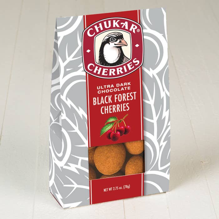 Chukar Cherry Company - Wholesale Chocolate Box - 2.75 oz Black Forest Cherries - Ultra Dark Chocolate