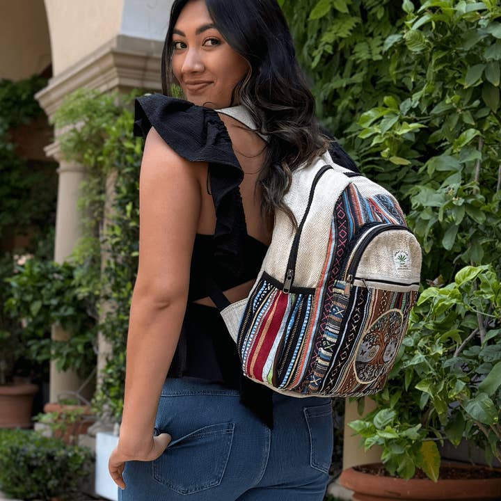 JupiterGear – Großhandel Rucksack – Unisex – Kathmandu Kollektion Handgefertigter Rucksack aus Baumwolle und Hanf15