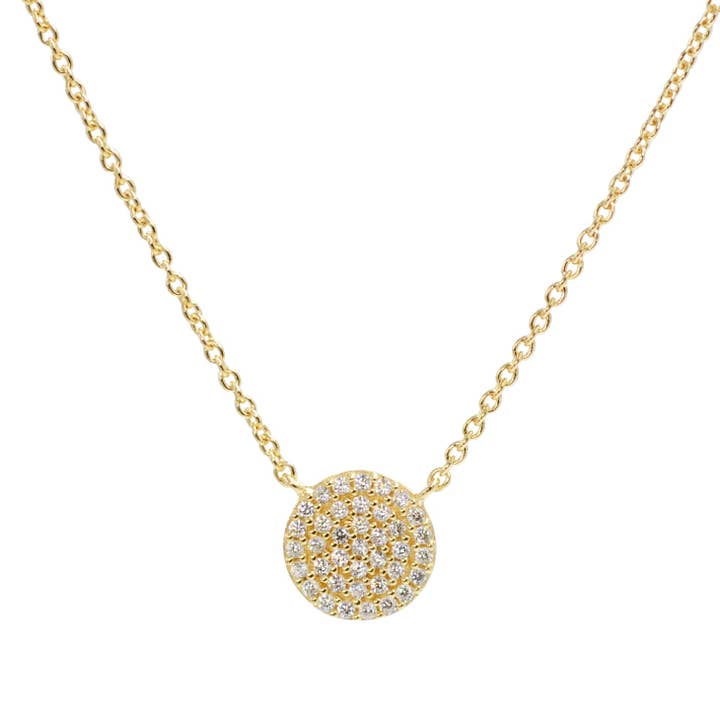 Pave Disk halskæde for engroshandel hos Kamaria Jewelry