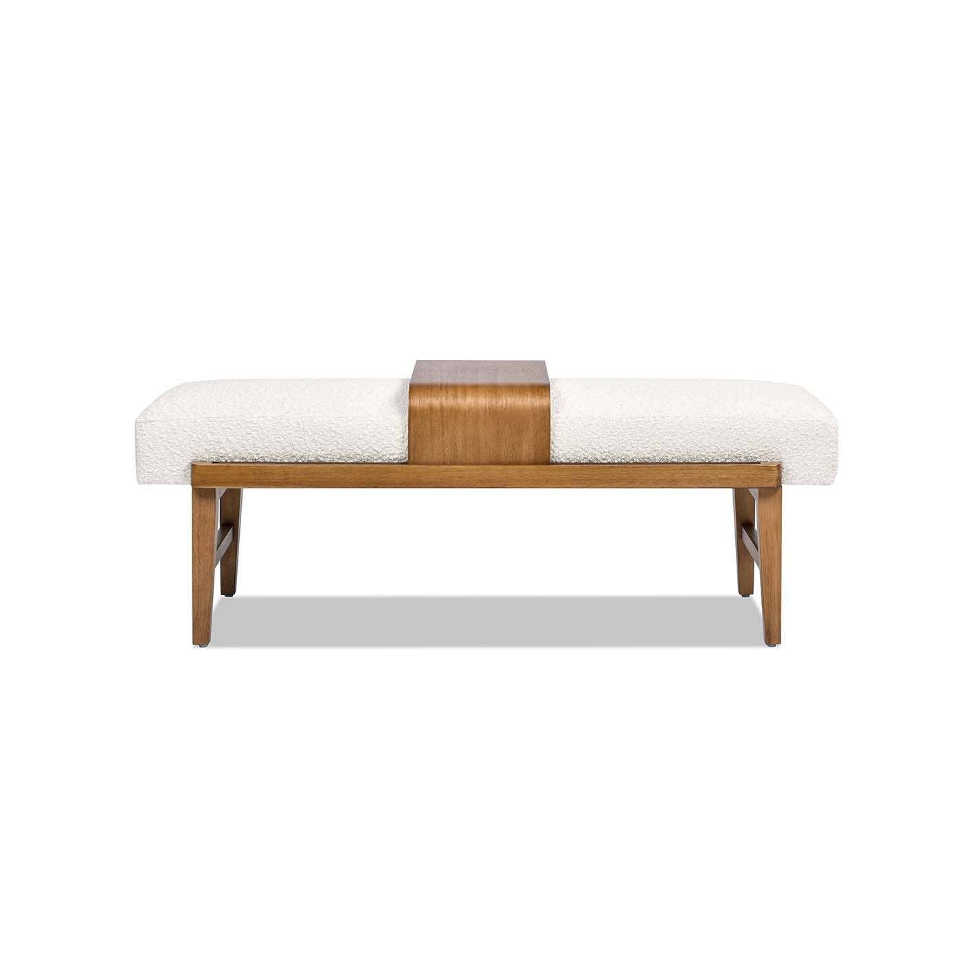 Jennifer Taylor Home - Wholesale Bench - Billie 52" Modern Telephone Bench with Sliding Shelf Boucle2