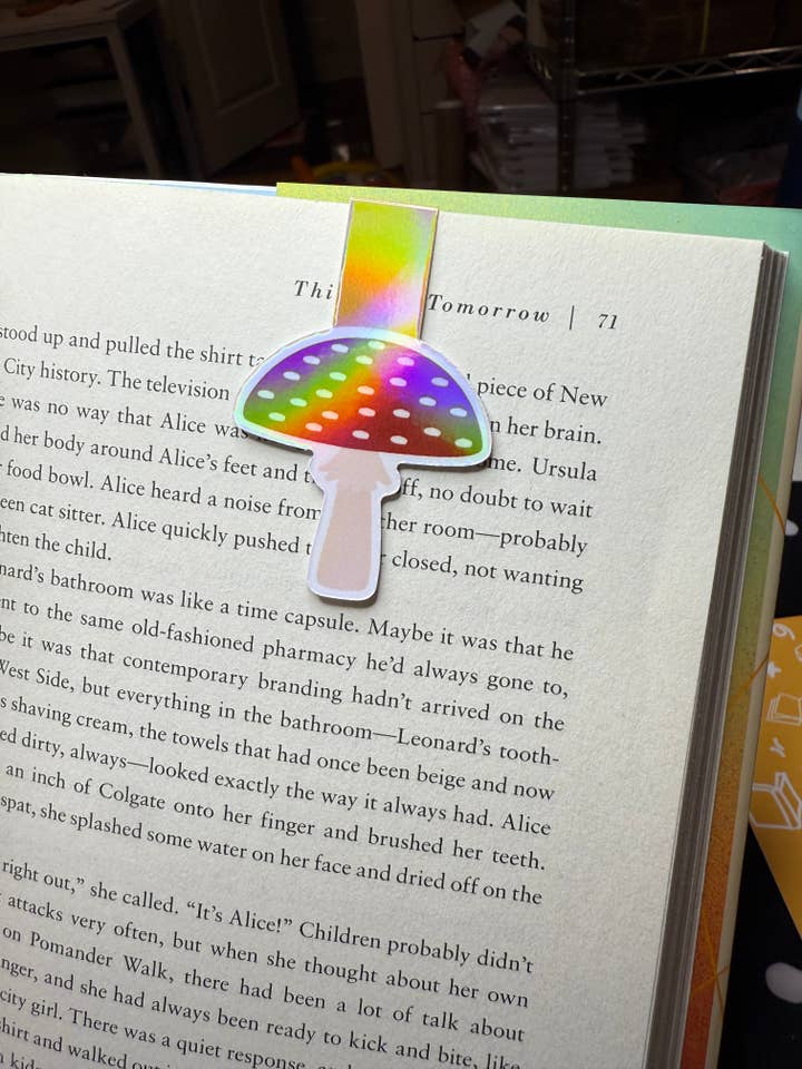 Holographic Magnetic Bookmark - Cute Mushroom for wholesale by Tiny Baker Creations