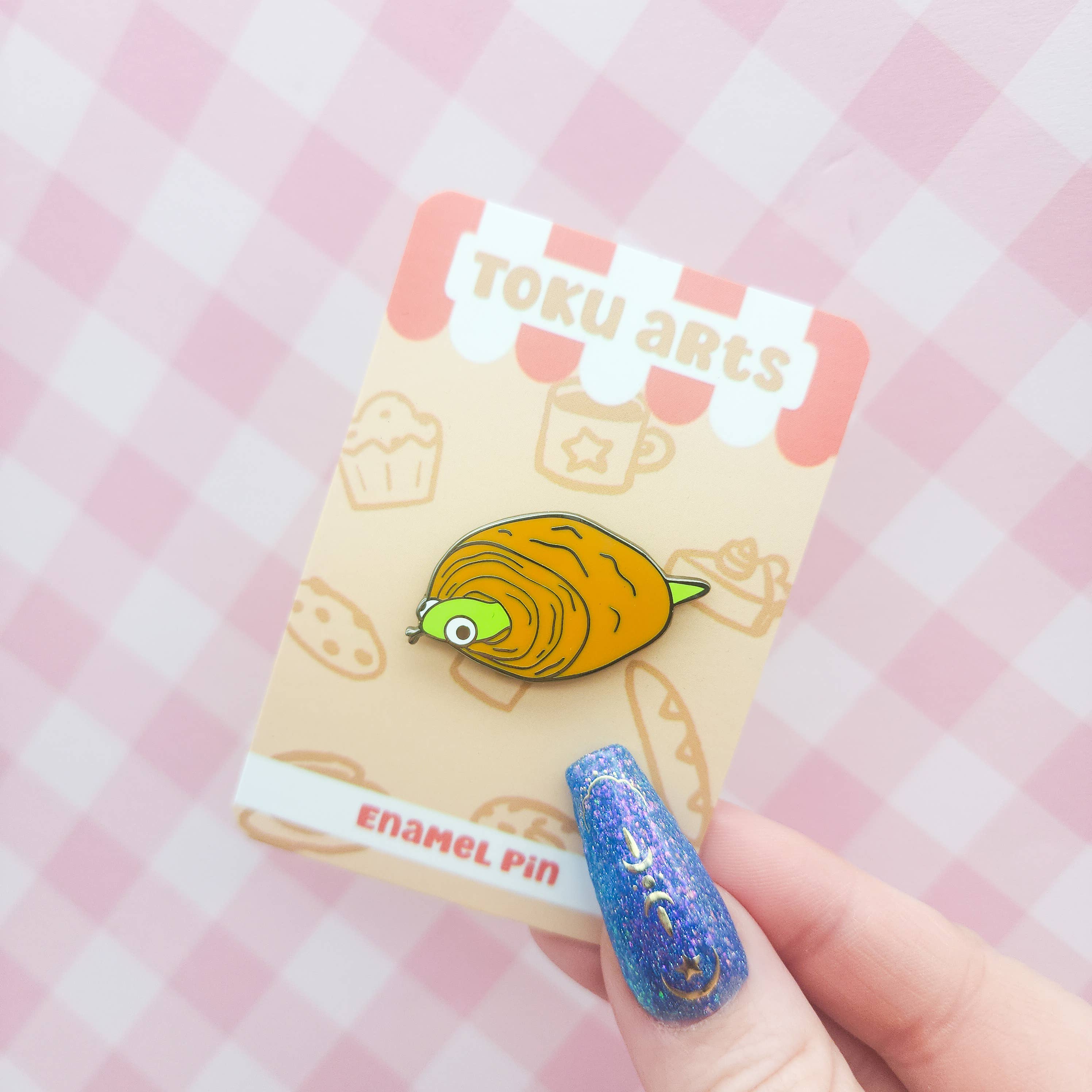 Toku Arts - Wholesale Lapel Pin/Button - Pain Au Serpent Enamel Pin1