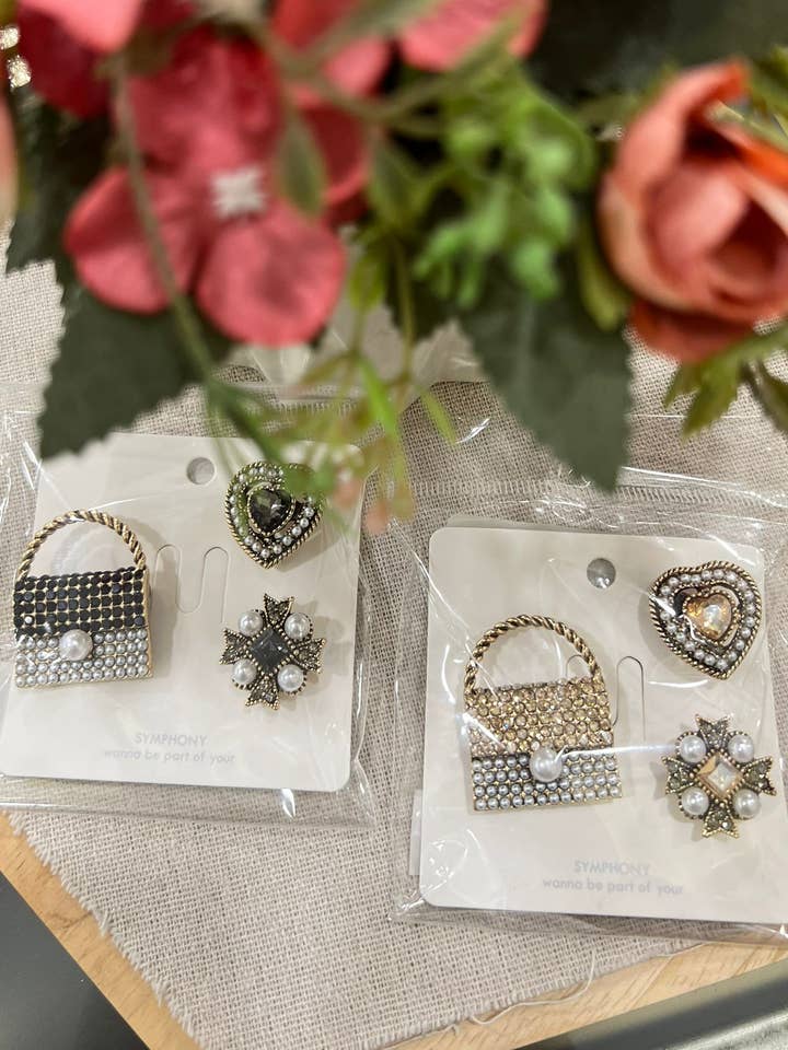 set of 3 pins handbag for wholesale by ADORA