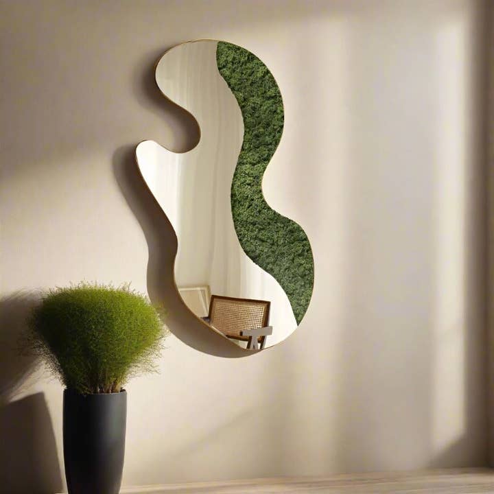 Espelho de Parede Ostana Gold com Musgo de Rena por atacado de Growing Concepts