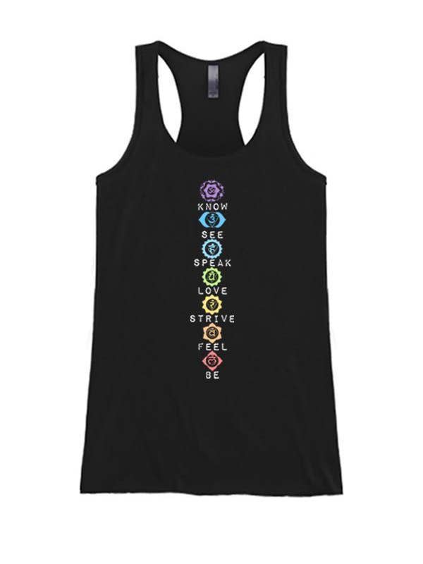 Soulful Wear - Wholesale Tank Top - Women's - Vertical Chakras Vibrant Design Apparel
