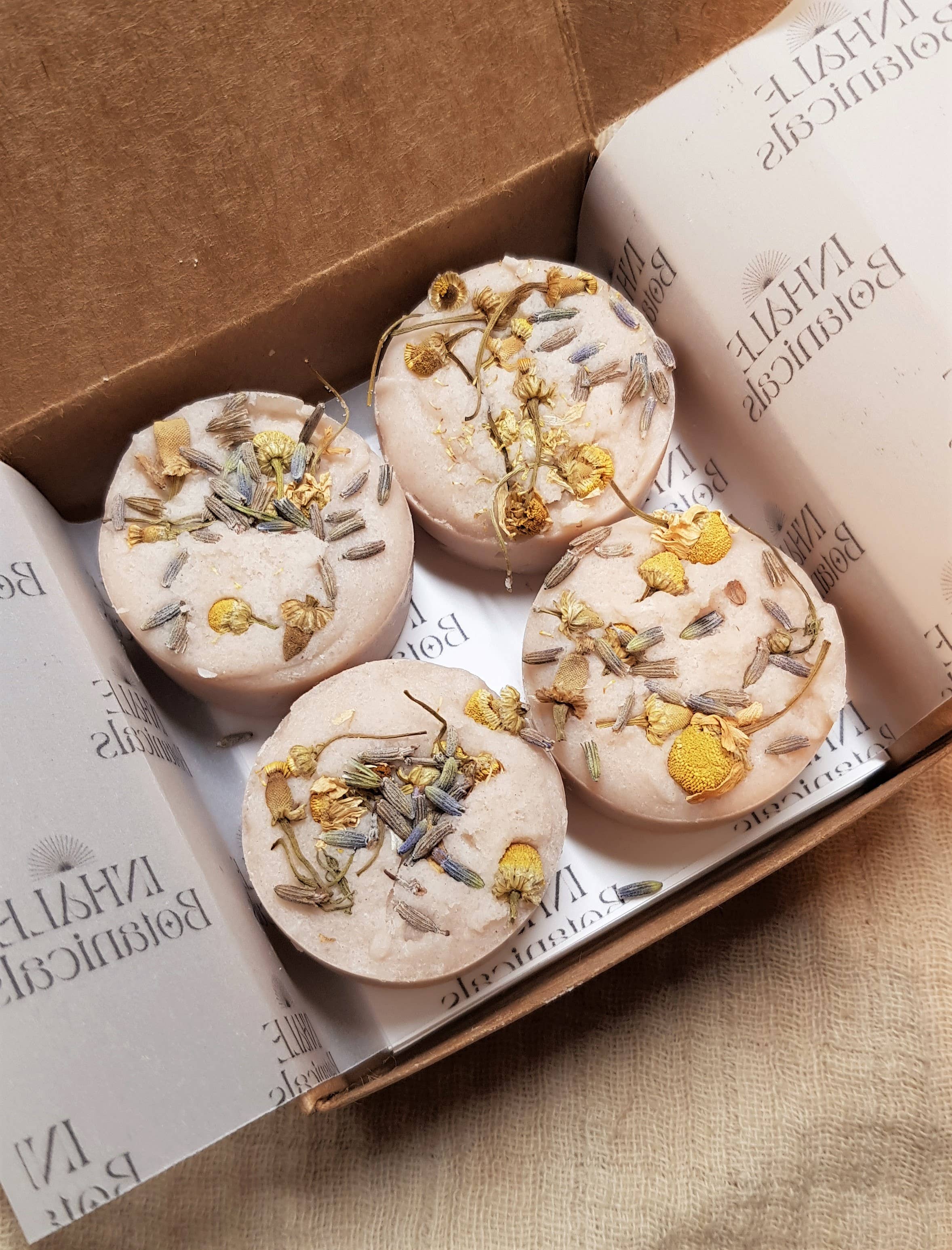 Inhale Botanicals - Wholesale Bath Bomb/Fizz - Warm Slumber Bath Truffles 4 x 25g1