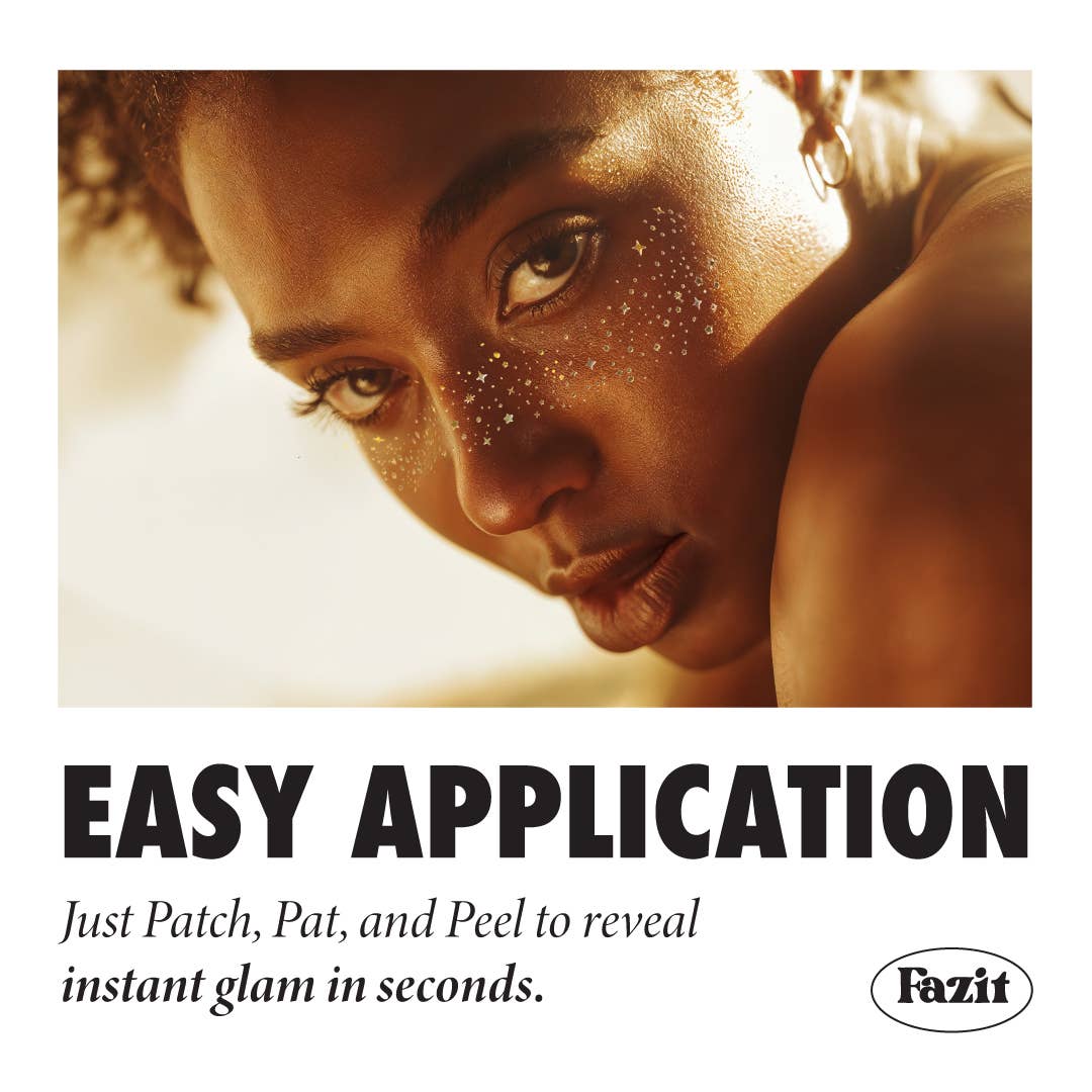 Fazit – wholesale Temporary tattoo – Gold Glitter Freckles Makeup Patches2