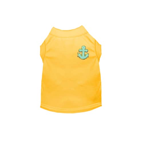 Chenille Embroidered Anchor Dog Shirt for wholesale by Bark Fifth Avenue