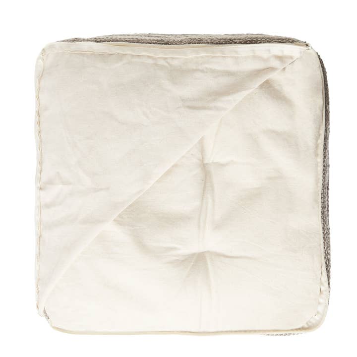 REDEARTH - Wholesale Pouf - REDEARTH · Tufted Pouf Ottoman with Filler Textured Storage Cube Bean Bag Pouffe Footrest for Living Room, Bedroom, Nursery, Kidsroom; 100% Cotton (17.5"X17.5"X17.5", Melange Delight Taupe)