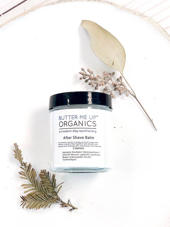 Baume Après-Rasage Bio/Hydratant Après-Rasage pour la vente par Butter Me Up Organics