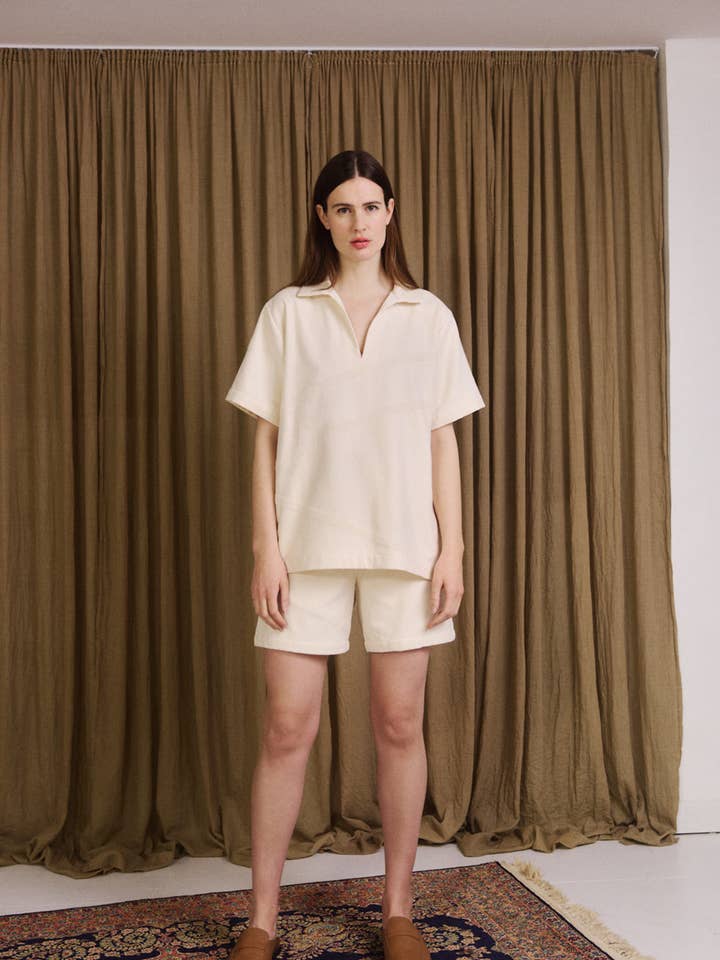 Weißes Poloshirt mit kurzen Ärmeln (unisex) für den Großhandel von WAY