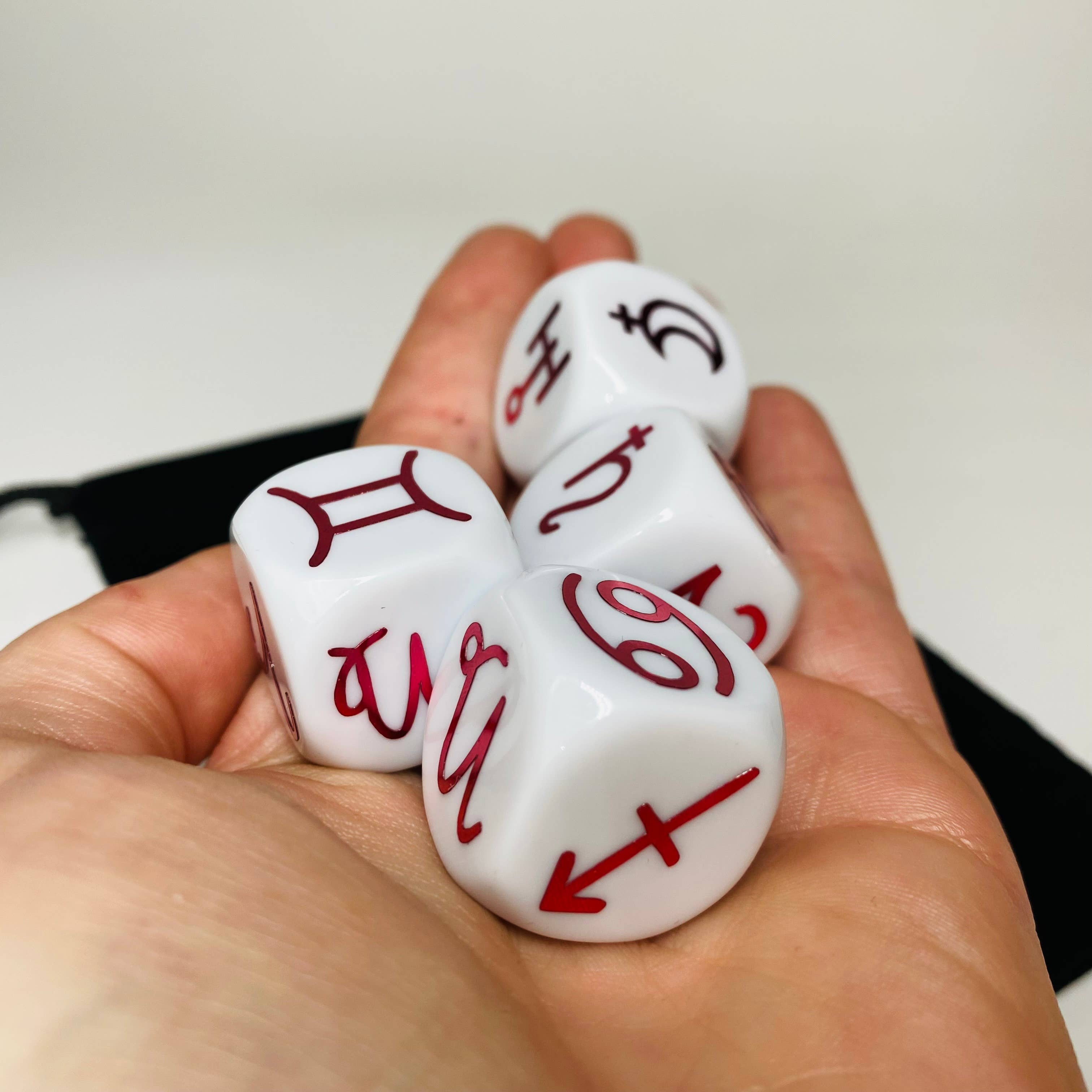 Sacred Moon&Stars – wholesale Dice – Divination Dice Astrology6