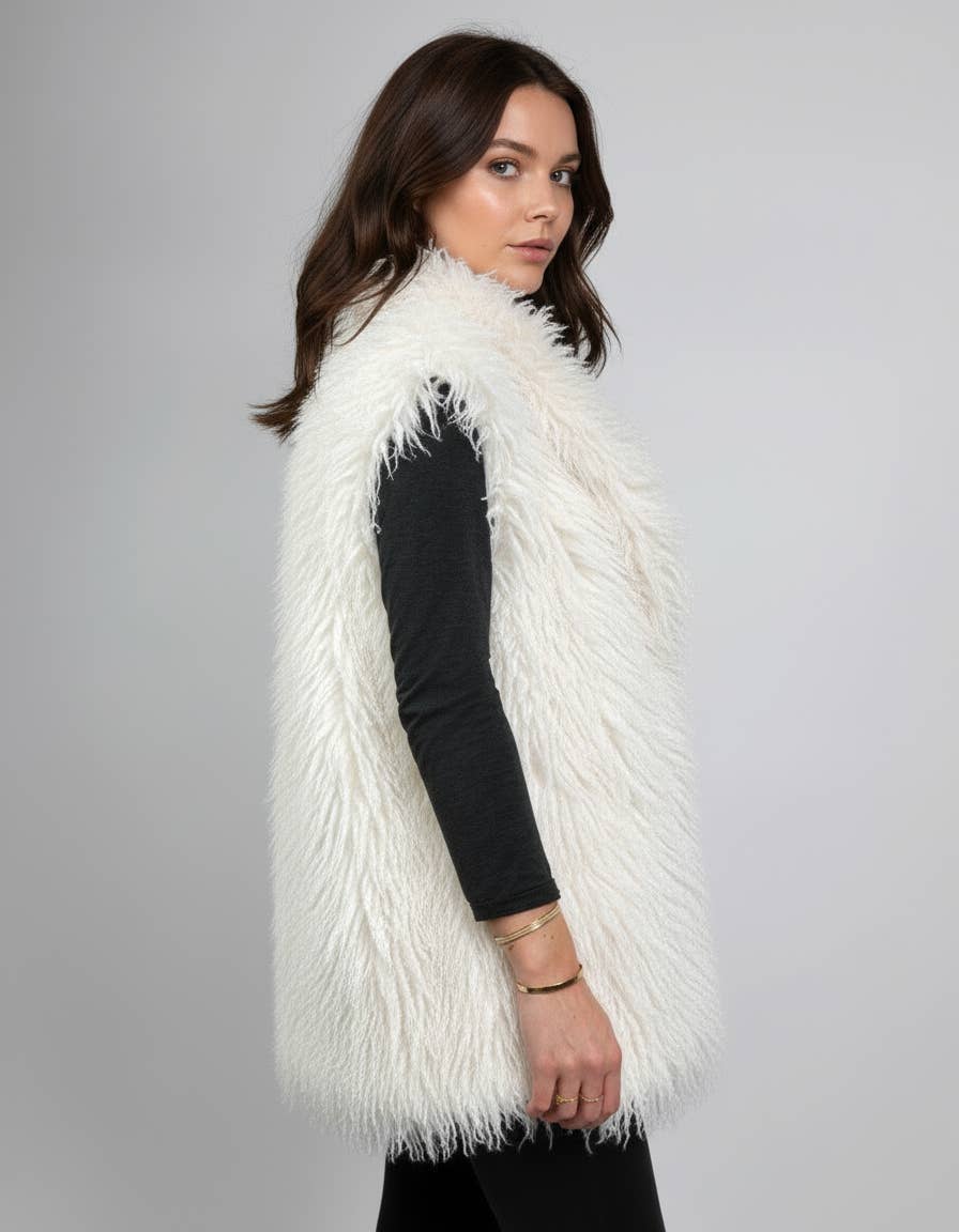 KZELL PARIS - Wholesale Outerwear Vest - Women's - SLEEVELESS VEST IN FAUX SHEEPSKIN FUR10