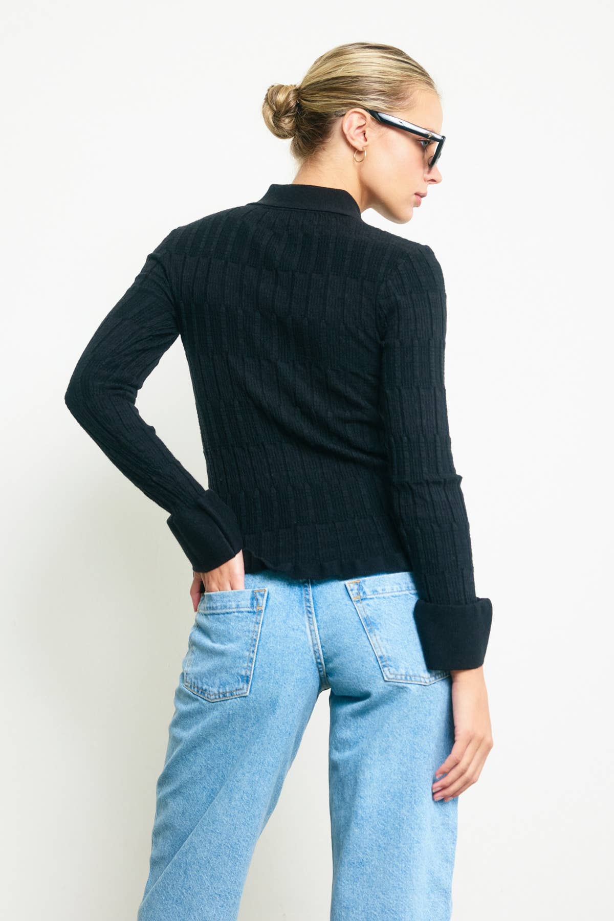 RAISONNEL - Wholesale Cardigan - Women's - Knitted Collar Cardigan - RSW10875