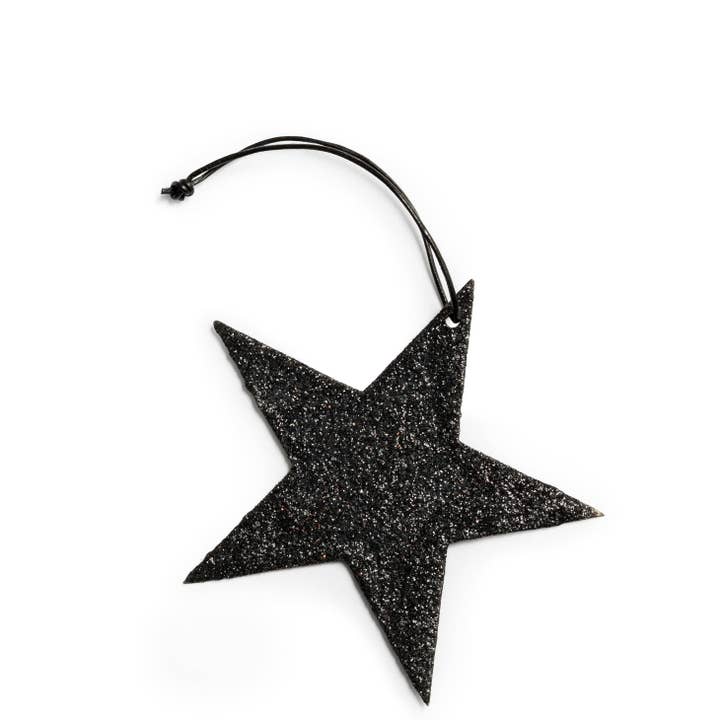 Holiday Ornament -Star, Black by Nordstjerne, Box of 25 for wholesale by Nordstjerne North America