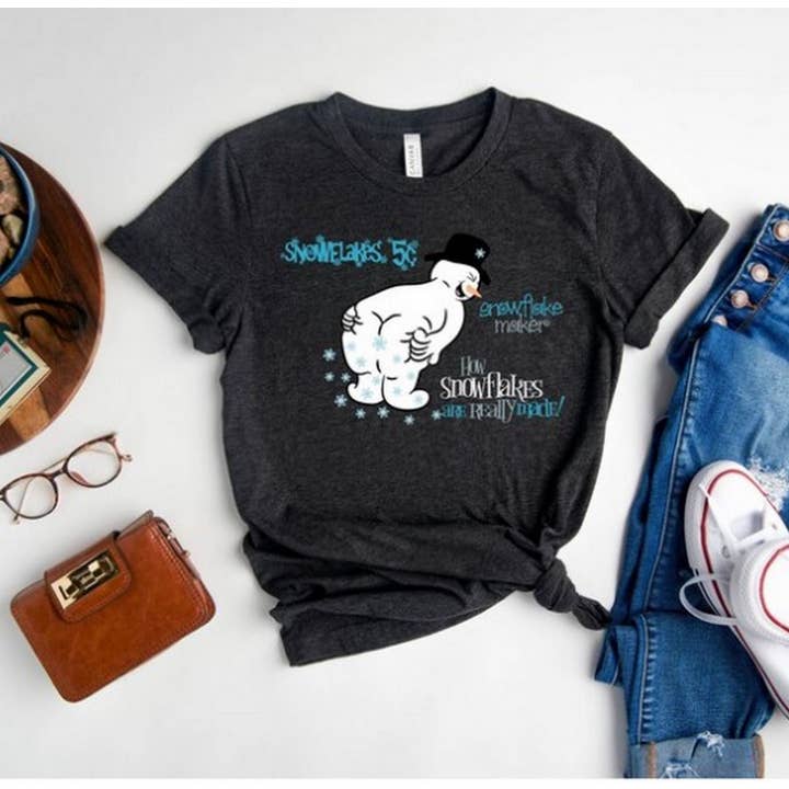 Black Funny Christmas Shirts, Funny Snowman Shirt, Funny Christmas for wholesale on Faire