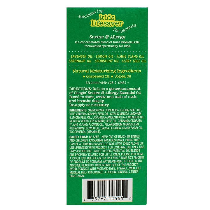 Oilogic Baby & Kid Solutions - Wholesale Essential Oil Roll-On - Sneeze & Allergy Essential Oil Roll-On