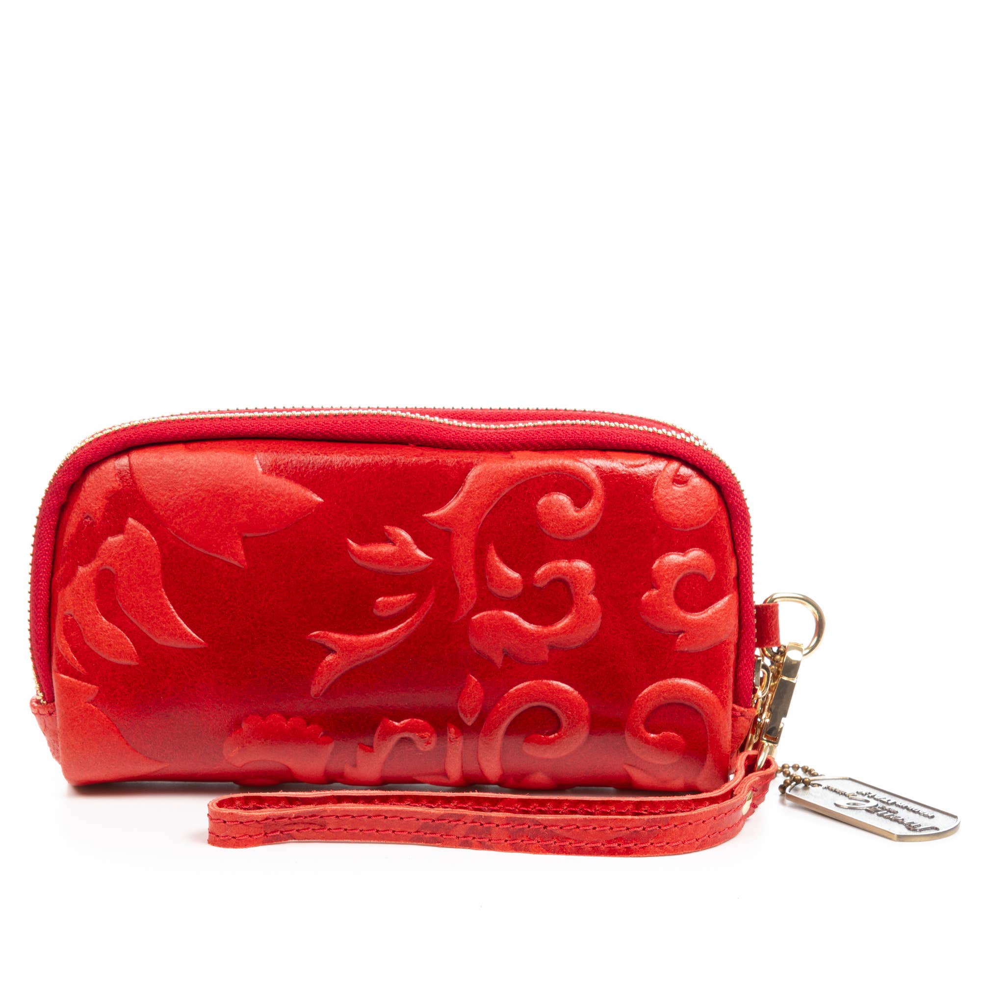 FIRENZE ARTEGIANI – Carteira - Mulher por atacado – Arnara carteira. Pele autêntica camurça com gravação vegetal.0