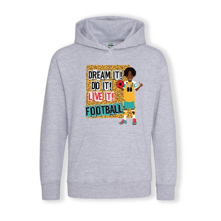Kyrese - Fußballer Jungen Hoodie | Fefus Designs für den Großhandel von Fefus Designs