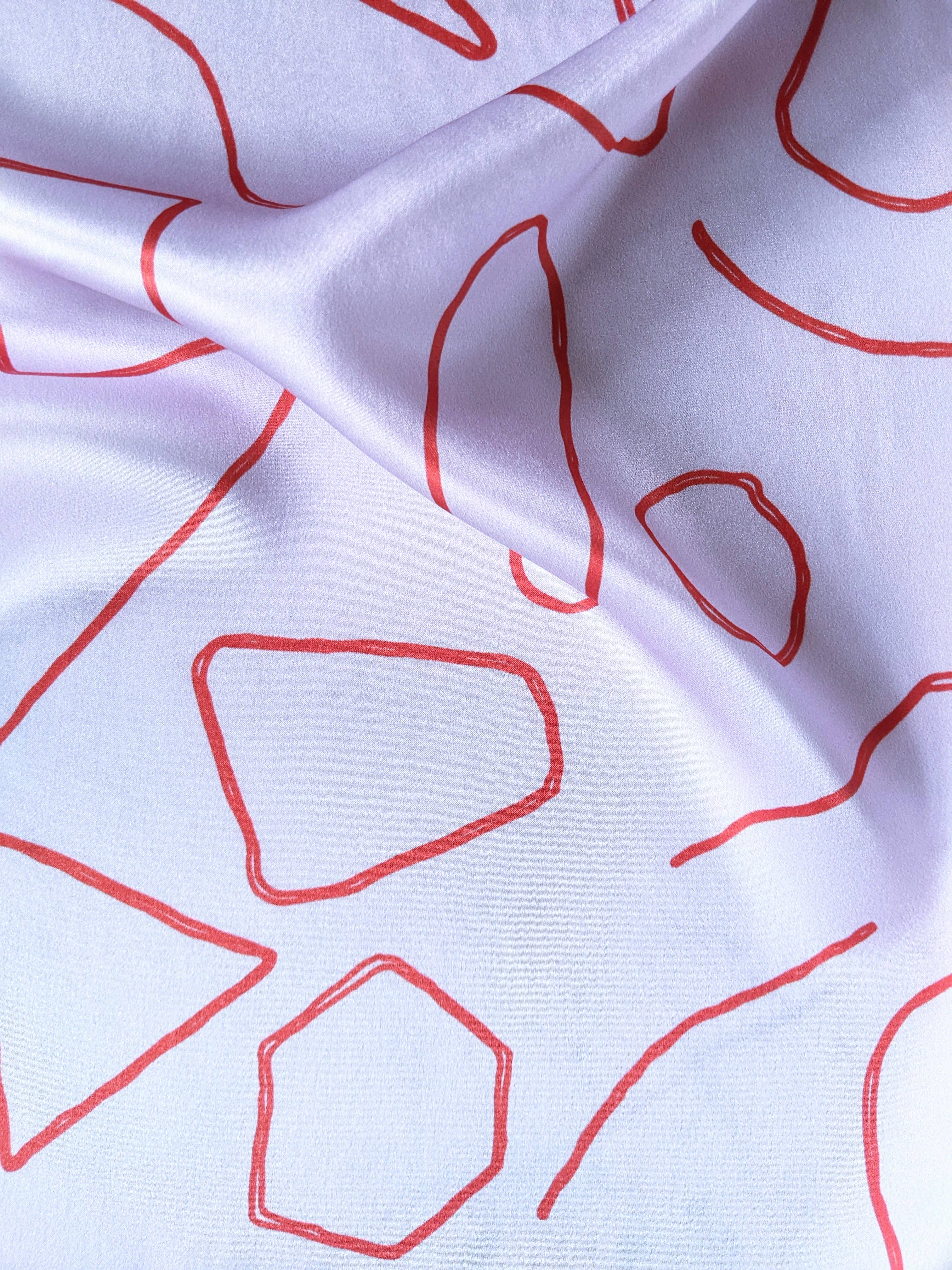 Madeleine Sywulak US - Wholesale Scarf - Women's - 100% Silk Scarf - Lavender & Poppy3