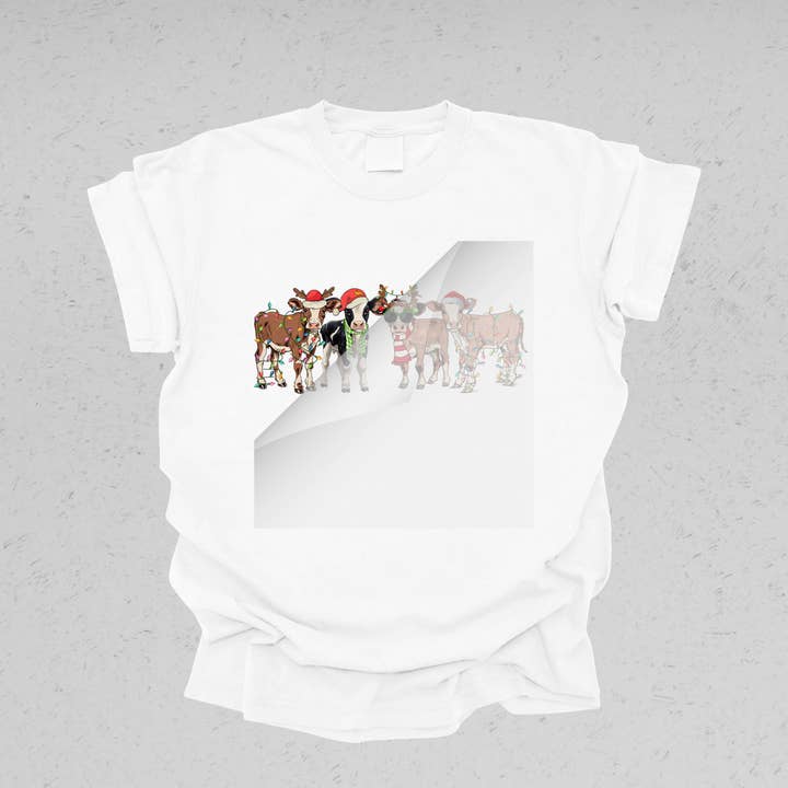 DTF Office - Wholesale Sublimation Transfer - Cow Santa DTF Transfer1