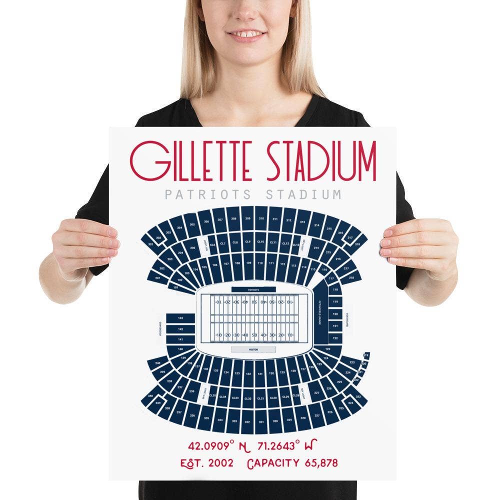 Stadium Prints by BTB – wholesale Poster – New England Patriots Gillette Stadium affisch Print2