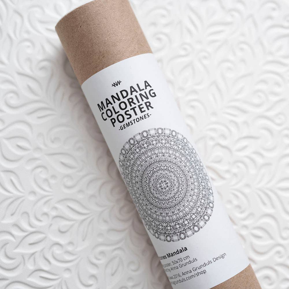 Anna Grunduls Design - Wholesale Poster - Gems Mandala Coloring Poster4