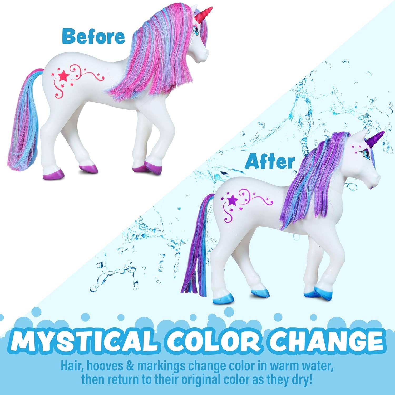 Tub Works LLC - Wholesale Bath Toy - Baby - Tub Works® Mystic Color Unicorn™ | Color Changing Bath Toy for Kids & Toddlers5