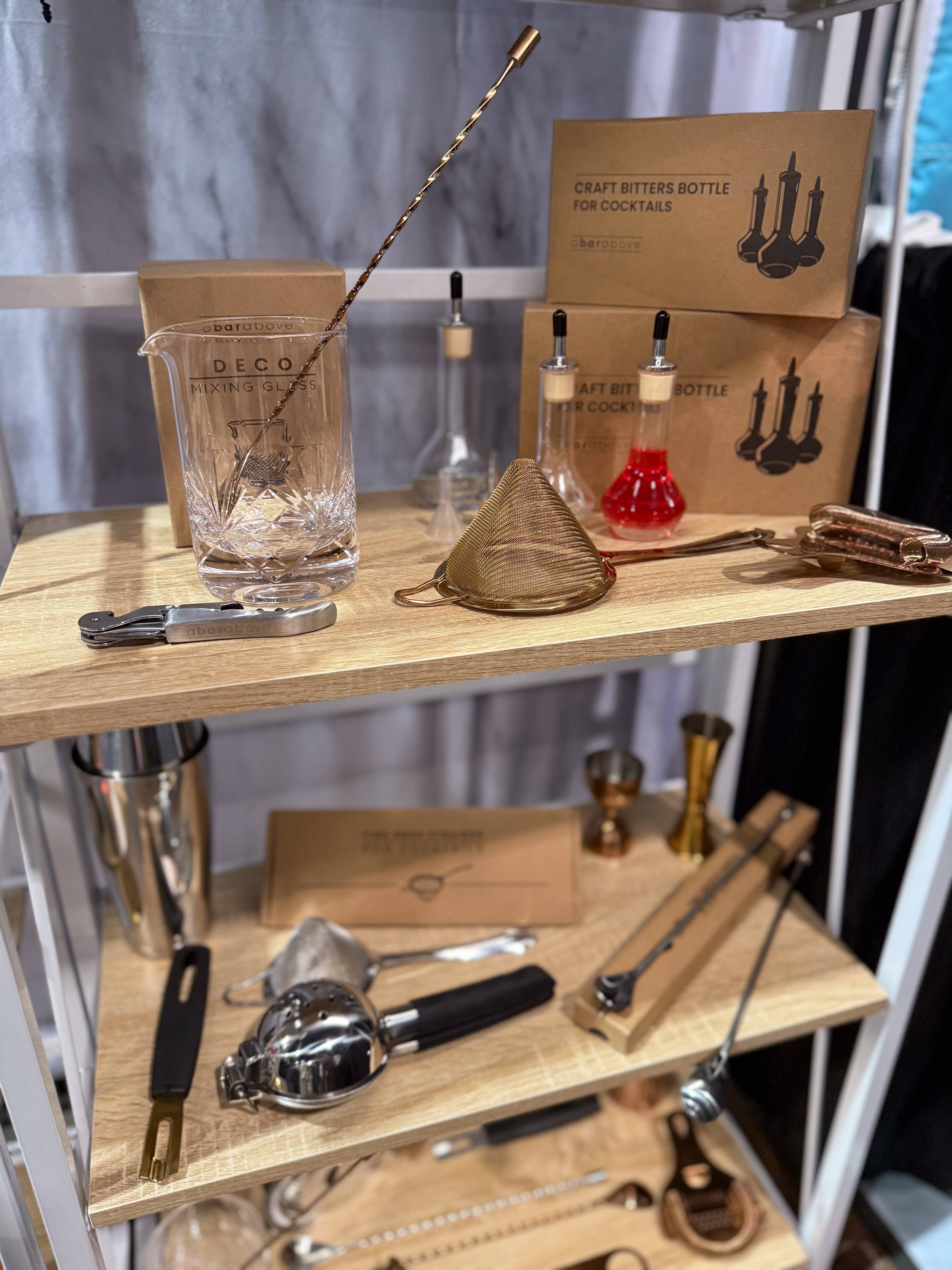 A Bar Above – wholesale Bar tool – Fine Mesh Cocktail Strainer, Gold 10 cm7