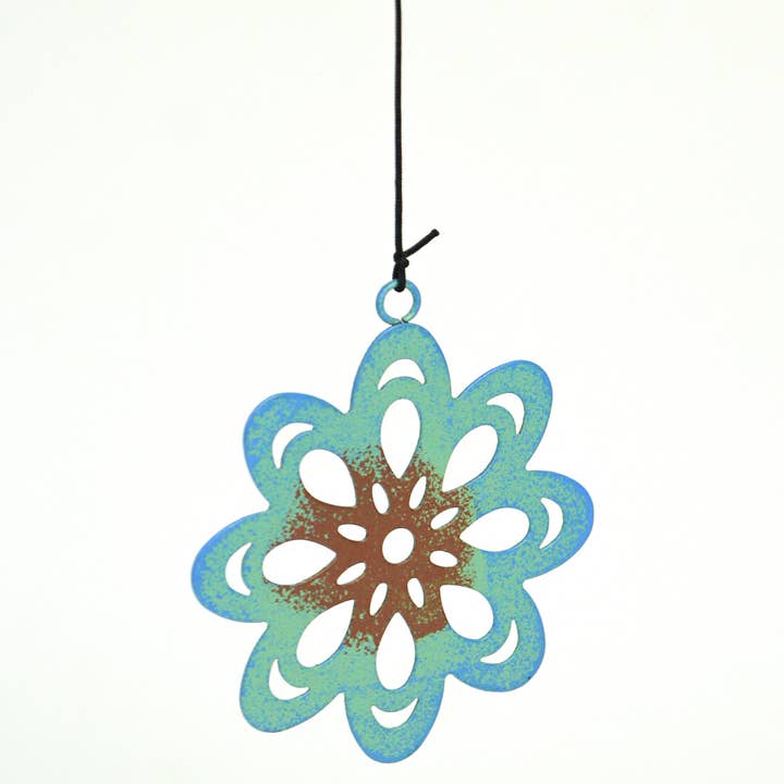 Zeckos - Wholesale Wind Spinner - Metal Bird Wind Chime Spinner - Blue, Green, and Orange