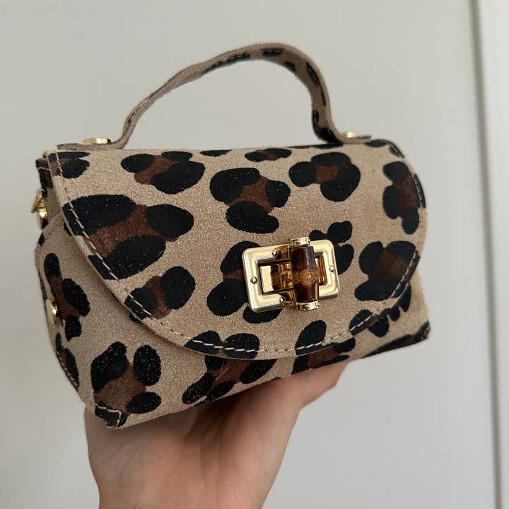 Zhade – bolsa tiracolo - Mulher por atacado – SIERRA camurça - mini bolsa em pele genuína com alça de corrente