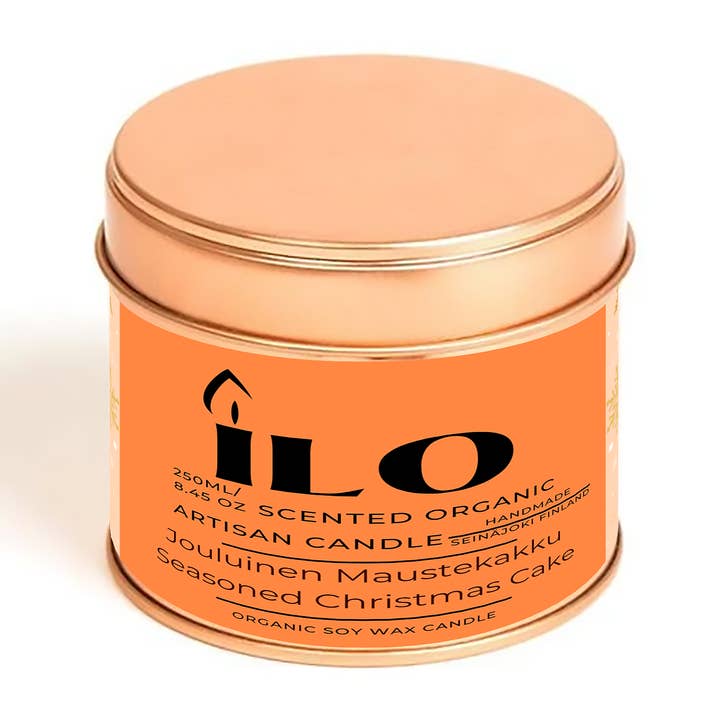 ILO Organic Scented Soy Wax Candle Christmas Spice Cake for wholesale by Ihana Luonto Pro