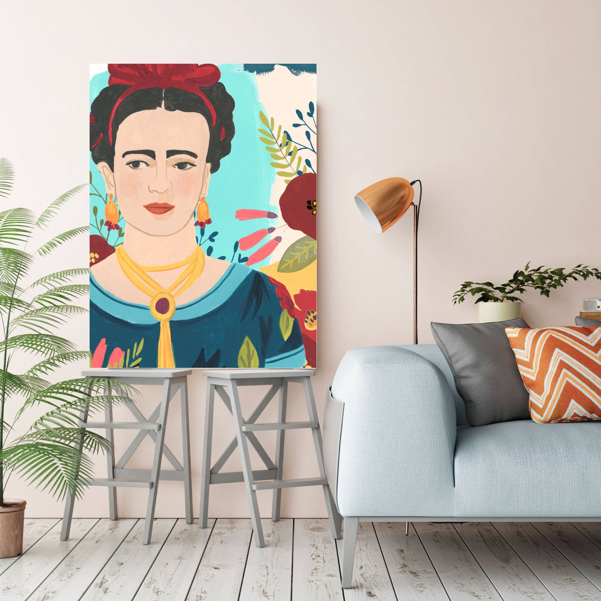 Courtside Market - Wholesale Art Print - Frida Garden I - Gallery Wrapped Canvas Wall Art1