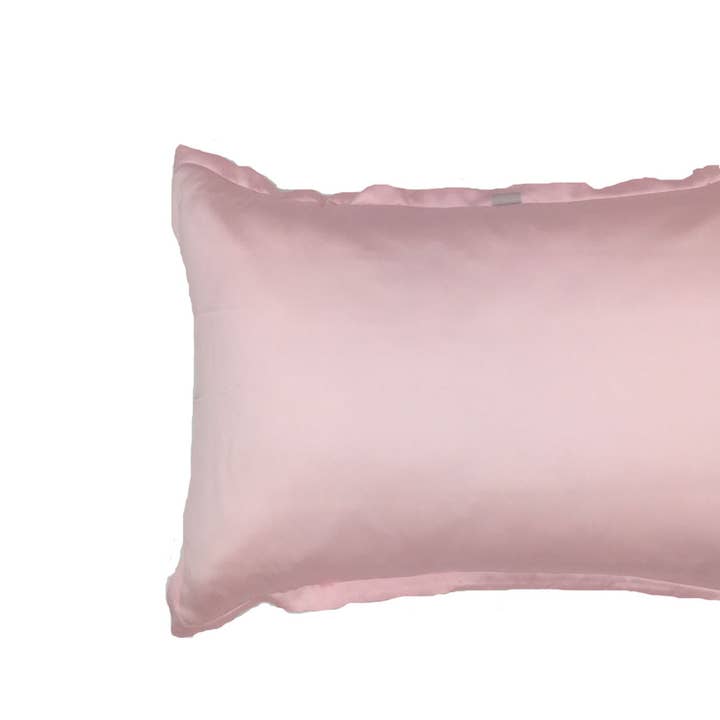 SICILE LAND - Wholesale Bedding Pillowcase/Sham - Taie D’oreiller Enveloppée en Soie Bio Luxe Rose Clair