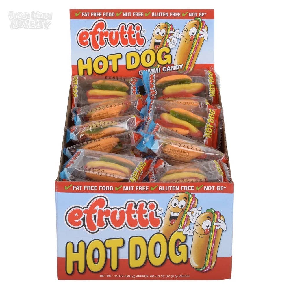 Snacky Candy - Wholesale Gummy - Efrutti Hot Dog Gummies 60 count 0.32oz4